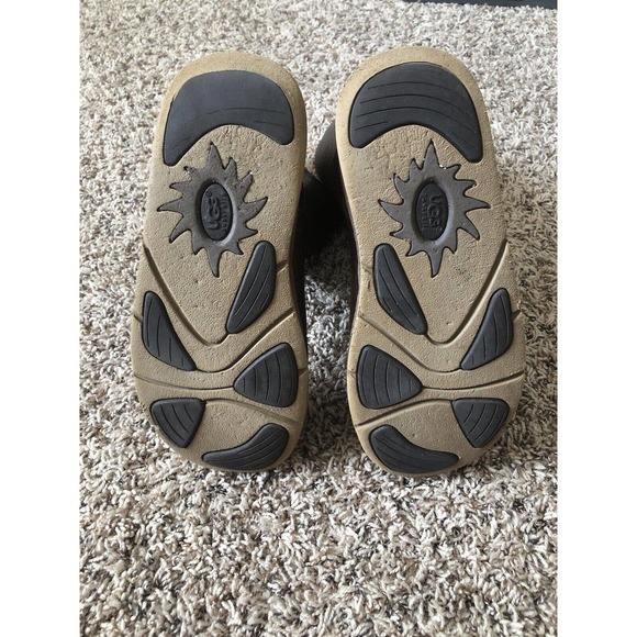 UGG Australia Women's Sutter Brown Leather Moto Buckle Snow Boots Size 8 Sheep - Picture 6 of 8